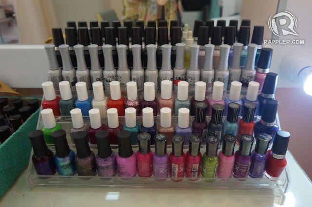 CHOOSE YOUR COLOR. Lots of choices when it comes to colors for your nails. Brands vary too – from Essie to Cuccio, to Orly, and more