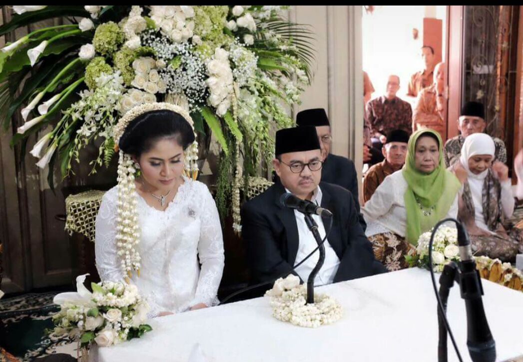 Menteri Energi dan Sumber Daya Mineral (ESDM) Sudirman Said menikahi Astried Swastika, pada 5 Juni 2016. Foto istimewa oleh Ilham Bintang 