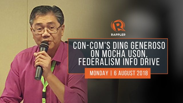 Rappler Talk: Con-Com’s Ding Generoso on Mocha Uson, federalism info drive