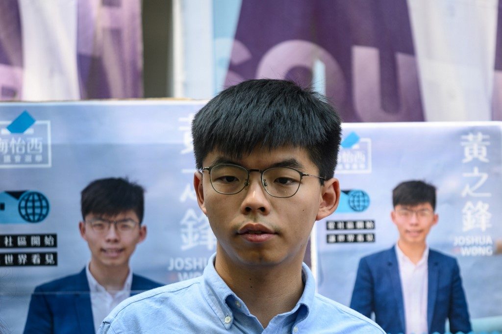 Hong Kong activist Joshua Wong says he’s barred from election
