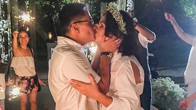 SEVEN YEARS. Judy Ann Santos and Ryan Agoncillo renew their wedding vows in Batangas, Saturday, April 30. Screengrab from Instagram/@iamnoelferrer  