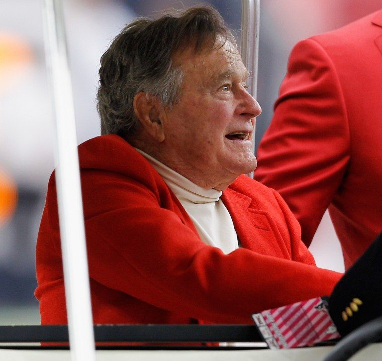 Former US president George H.W. Bush, 90, in hospital
