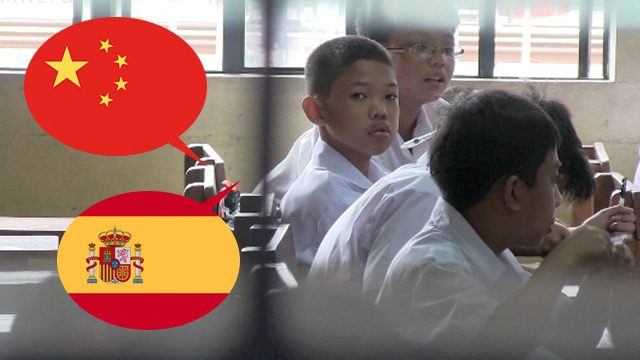 Senators want Chinese, Spanish languages in K to 12 curriculum