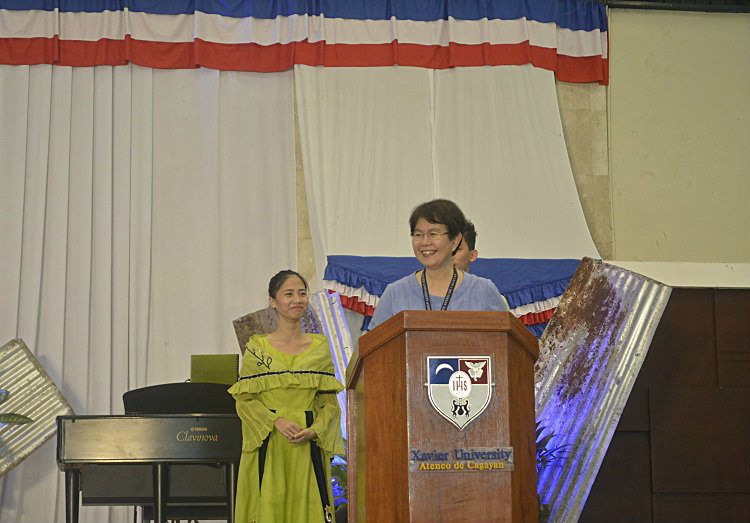 DEFINING MOMENT. Vice-president for basic education of Xavier University, Dr Dulce Dawang tells senior high school students to draw lessons from our country's past. Photo by Trajano Dagala Cabrales  