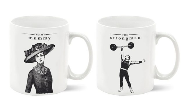 VICTORIAN MUGS. Vintage-looking illustrations for couples that stand the test of time (P416 each). Photo courtesy of Quirks’ official website 