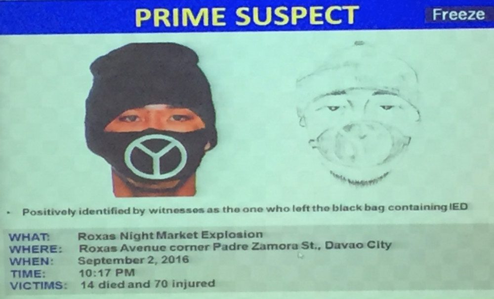 Police release sketch of suspect in Davao blast