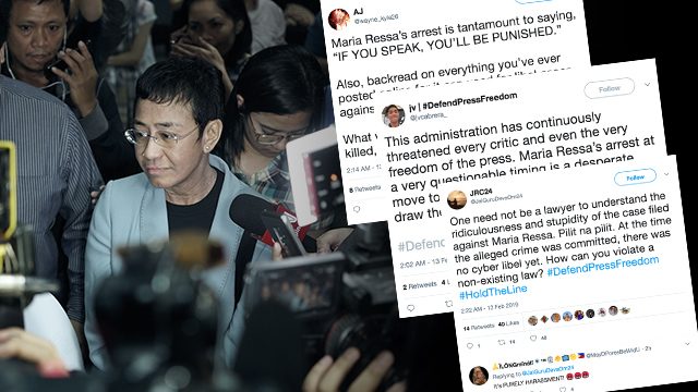 After Maria Ressa’s arrest, netizens decry ‘desperate move to silence’ press