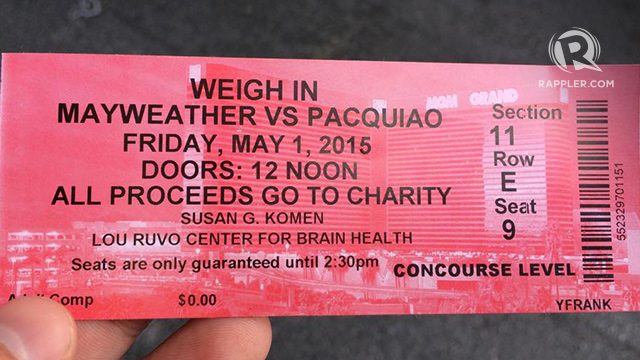 Hardcore fans wait for hours, pay 15 times weigh-in ticket price