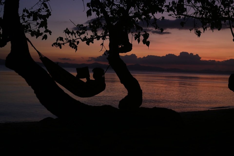 SUNSET. Terence enjoys the sunsets at Coron Island, Palawan. Photo courtesy of Terence Angsioco. 