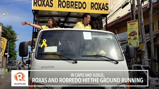In Capiz and Iloilo, Roxas and Robredo hit the ground running