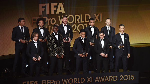 Daftar pemain tim terbaik FIFA 2015