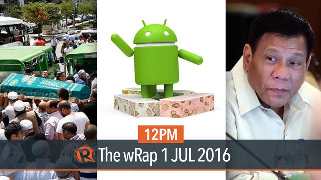 Duterte’s cabinet meeting, Istanbul airport attack, Android Nougat | 12PM wRap