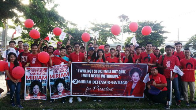 Eastern Visayas youth lead campaign for Miriam Santiago