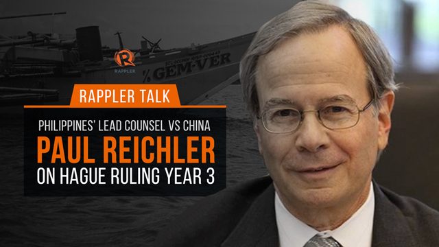 Rappler Talk: Paul Reichler, Philippines’ lawyer vs China