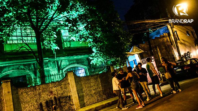 The Ruins, located along Alfonso St., was illuminated by Heineken’s brand color during #OpenManila 