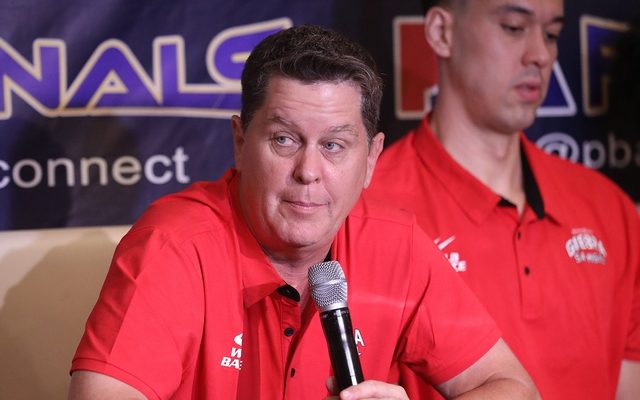 PILING IT UP. Tim Cone looks to win his fourth PBA title with Barangay Ginebra. Photo from PBA Images  