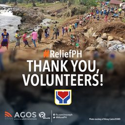 DSWD thanks #ReliefPH volunteers