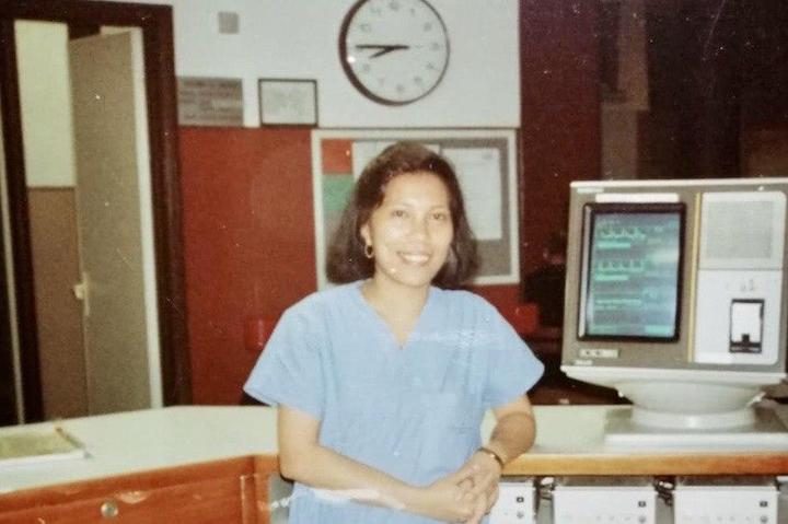 VETERAN NURSE. Divina Guerrero at a hospital in Milan, Italy in 1992. Photo courtesy of Guerrero  