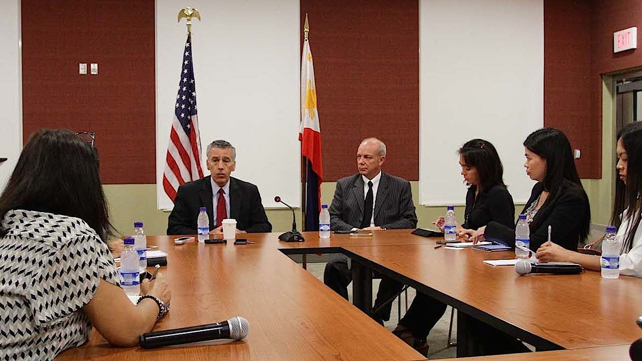 ROUNDTABLE DISCUSSION: US Ambassador Philip Goldberg says 'VFA as it is' should be followed in the case of US Marine Joseph Scott Pemberton. Photo by Mark Cristino/Rappler
