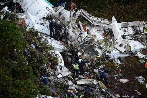 Pesawat jatuh di Kolombia, 76 penumpang tewas