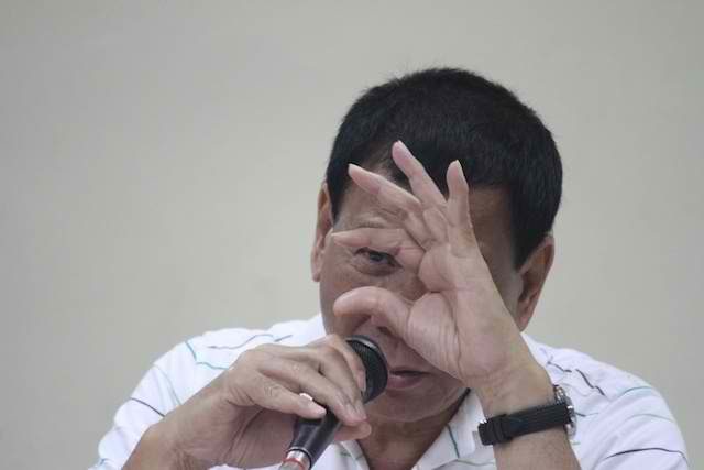NOT RUNNING. Rodrigo Duterte is not running for president. File photo by Karlos Manlupig  