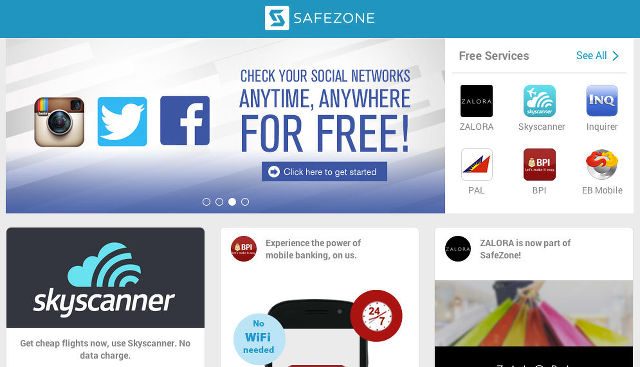 PLDT’s Safezone offers free data services for subscribers