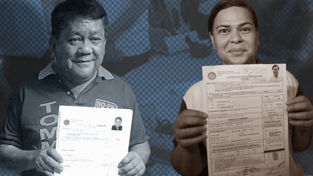 LIST: Local bets who filed COCs on Day 3, October 15