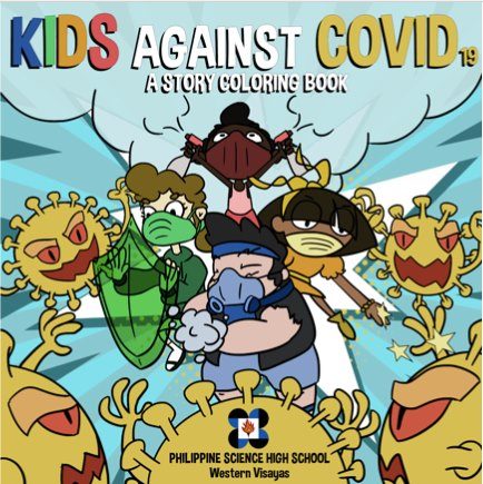 KIDS AGAINST COVID-19. The cover of the storybook features children of different genders, sizes, shapes, and colors coming together to fight coronavirus. Graphic from the Publiscience website 