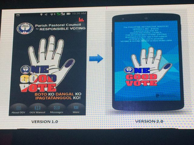 ONE GOOD VOTE. PPCRV is set to release an update to its voter's education resource app. Photo by Gerard Lim/Rappler 