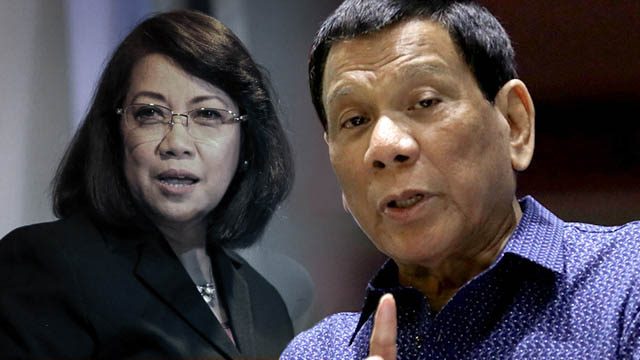 Sereno behind bars? Duterte says he only wants her out