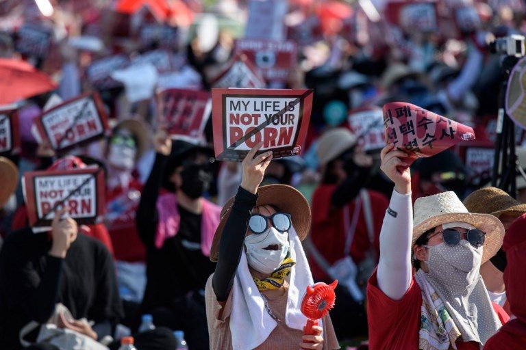 South Korea women hold record mass rally against ‘spycam porn’