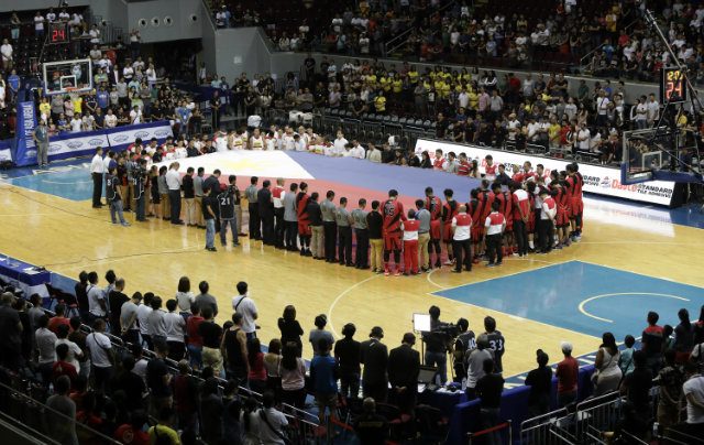 TRIBUTE. The PBA pays tribute to the fallen heroes in Marawi City on Philippine Independence Day 2017. Photo from PBA Images  