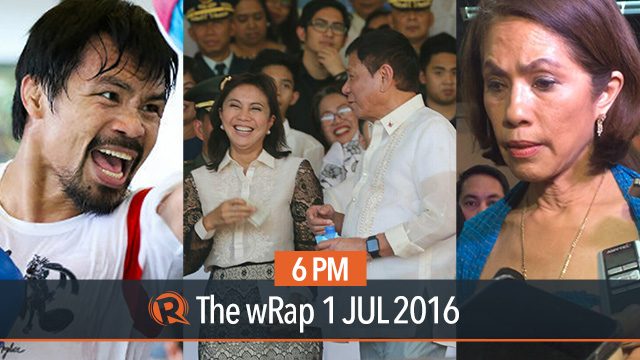 Duterte & Robredo, Lopez & mining, Pacquiao fight | 6PM wRap