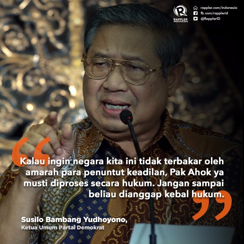SBY: Pak Ahok harus diproses secara hukum