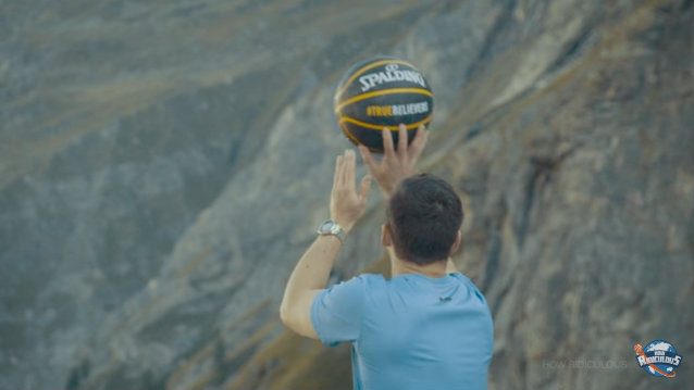 WATCH: Basketball shot from 593 feet high sets new record
