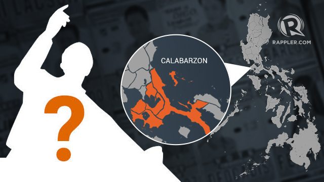 Who is running in Calabarzon | 2016 Elections