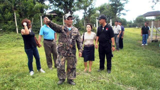HIS HACIENDA? This undated photo shows Vice President Jejomar Binay touring guests around the controversial Batangas property. Photo courtesy of the Senate Blue Ribbon subcommittee