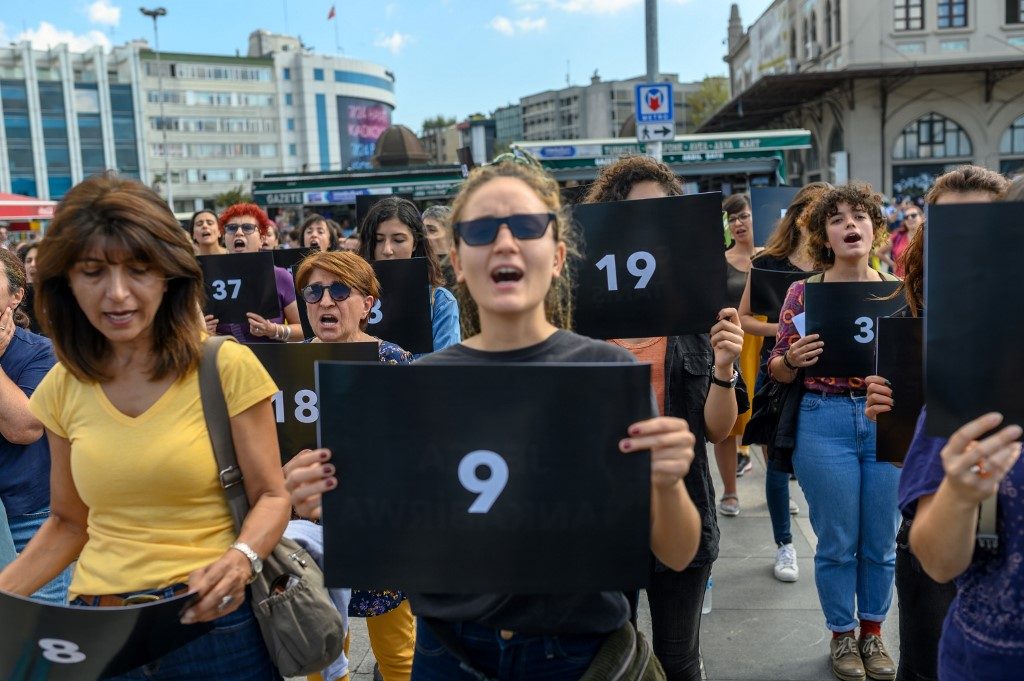 Turkish women rally against rising violence targeting them