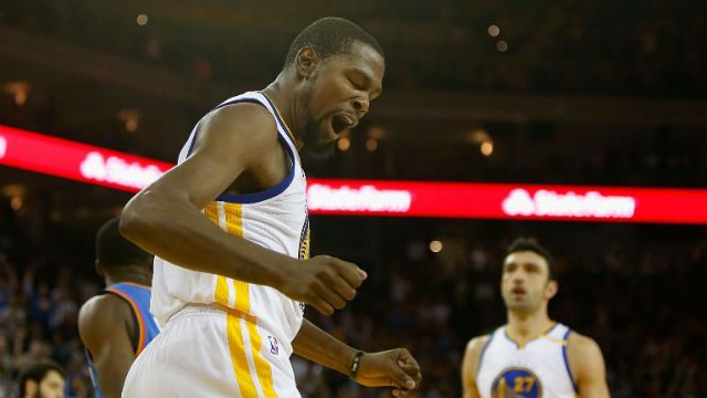 Durant practices with Warriors, but still uncertain for Game 3