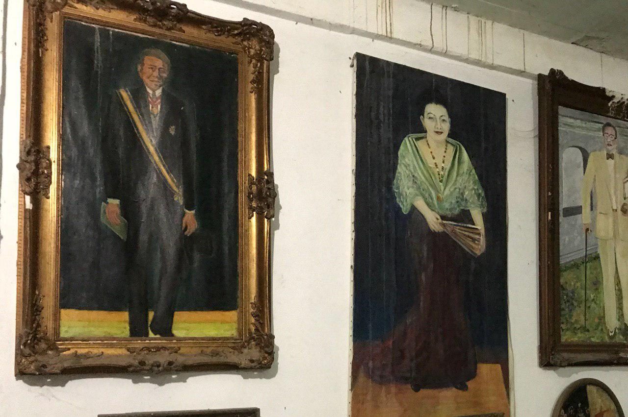 PORTRAITS. Ambassador Rosario Carino's self-portrait (left). Photo by Aika Rey/Rappler  