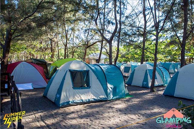 Camping grounds at the Summer Siren festival  