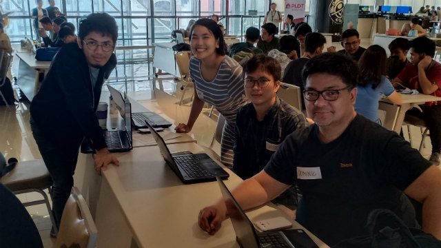 AEDES. From left to right, Mark Toledo, Frances Claire Tayco, Jansen Dumaliang Lopez, and Dominic Ligot of Aedes Project. Photo provided by the team 