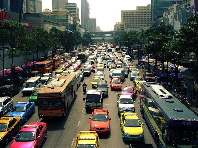 TRAFFIC WOES. Bangkok, Thailand is notorious for its traffic. Photo from Wikimedia 