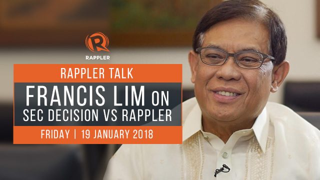 Rappler Talk: Francis Lim on SEC decision vs Rappler
