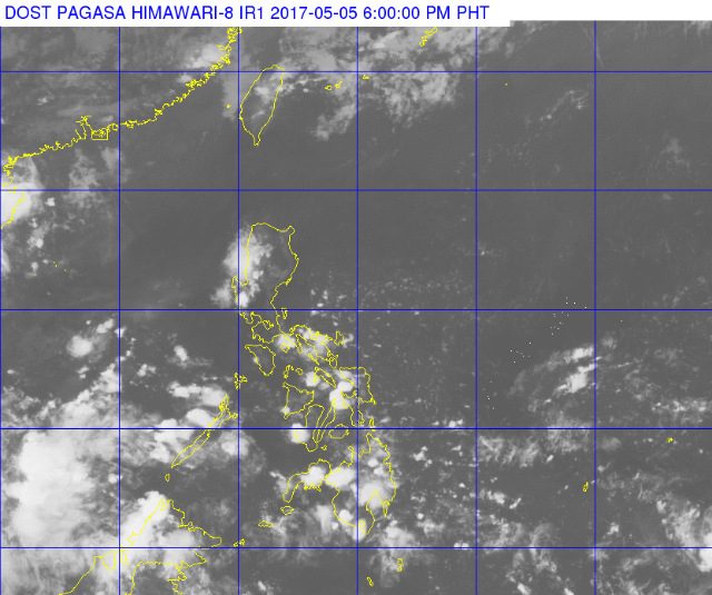Rainshowers expected over PH on Saturday
