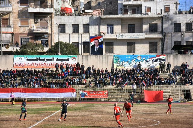 Aleppo football fans cheer first home game in years