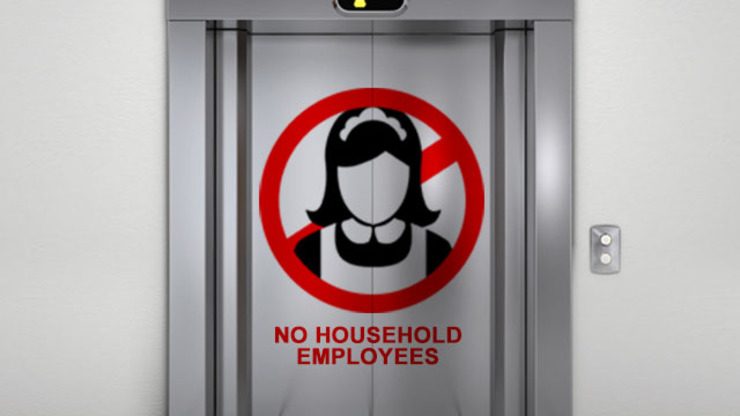 When condo policy bans drivers, maids from ‘normal’ elevators