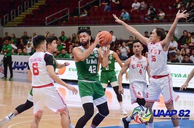 TOWERING. James Laput gives the Green Archers a massive heigh advantage. Photo release  