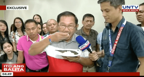 Challenge accepted: Piñol eats bukbok rice, galunggong