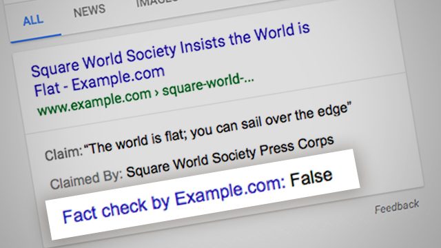 Google adds ‘fact check’ to global search results